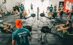 Gym showing people working out